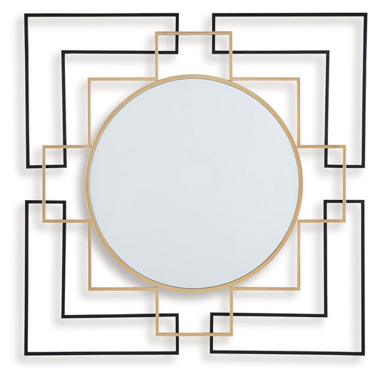 Oceanal - Black / Gold Finish - Accent Mirror - Hornell Furniture Outlet