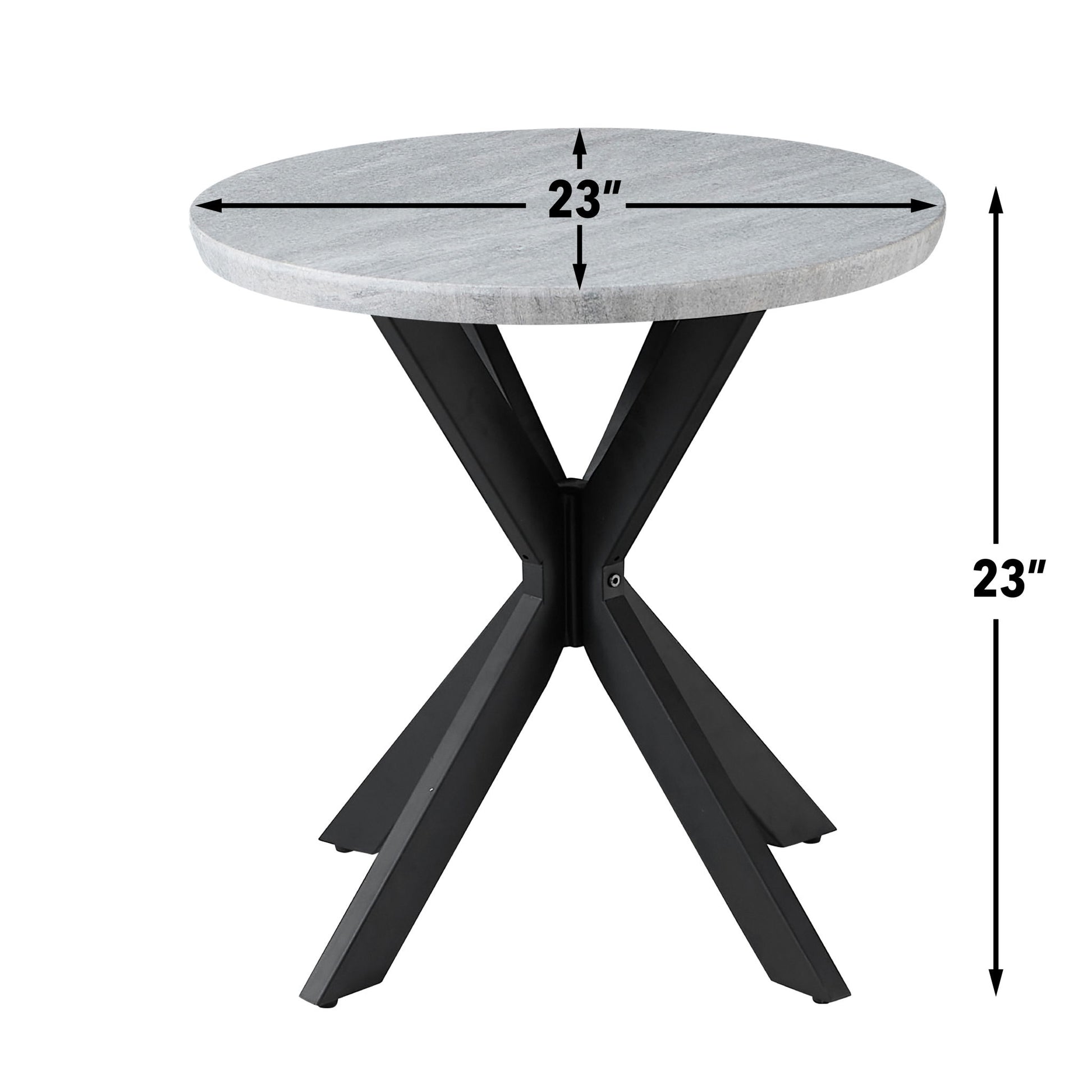 Keyla - 3 Piece Faux Marble Table Set - Gray - Hornell Furniture Outlet