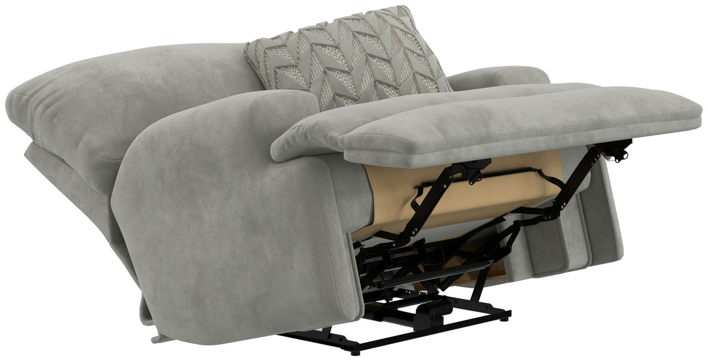 Renaldo - Power Recliner With Zero Gravity Recline - Stone - Hornell Furniture Outlet