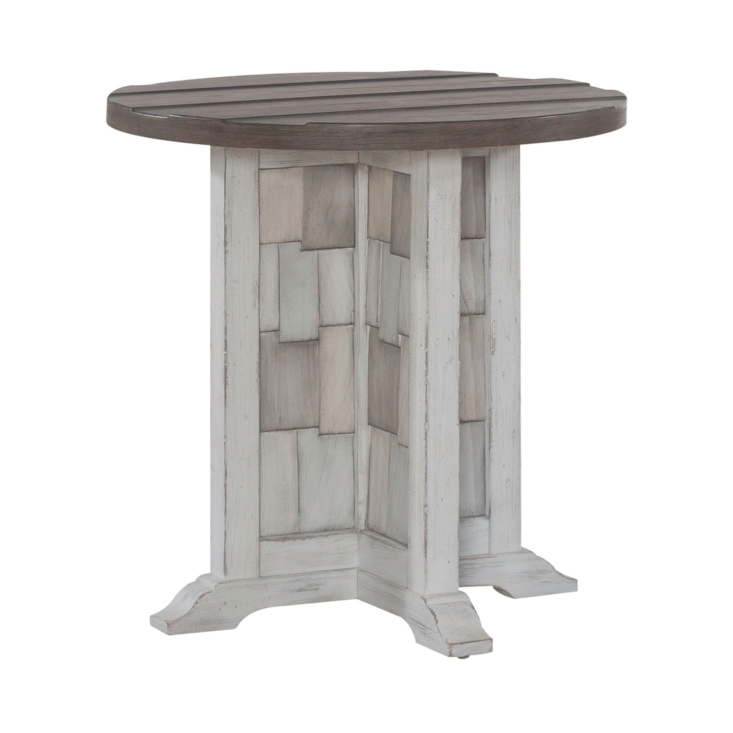 River Place - Round Chairside Table - White - Hornell Furniture Outlet