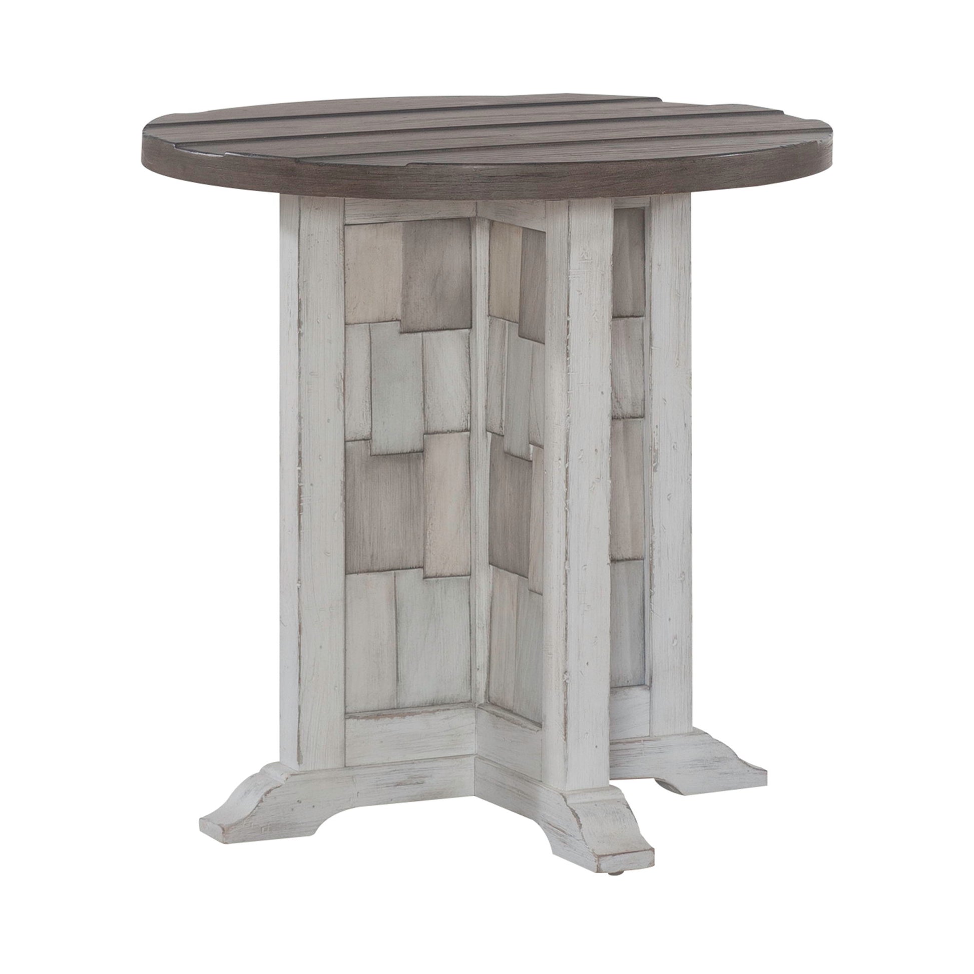 River Place - Round Chairside Table - White - Hornell Furniture Outlet