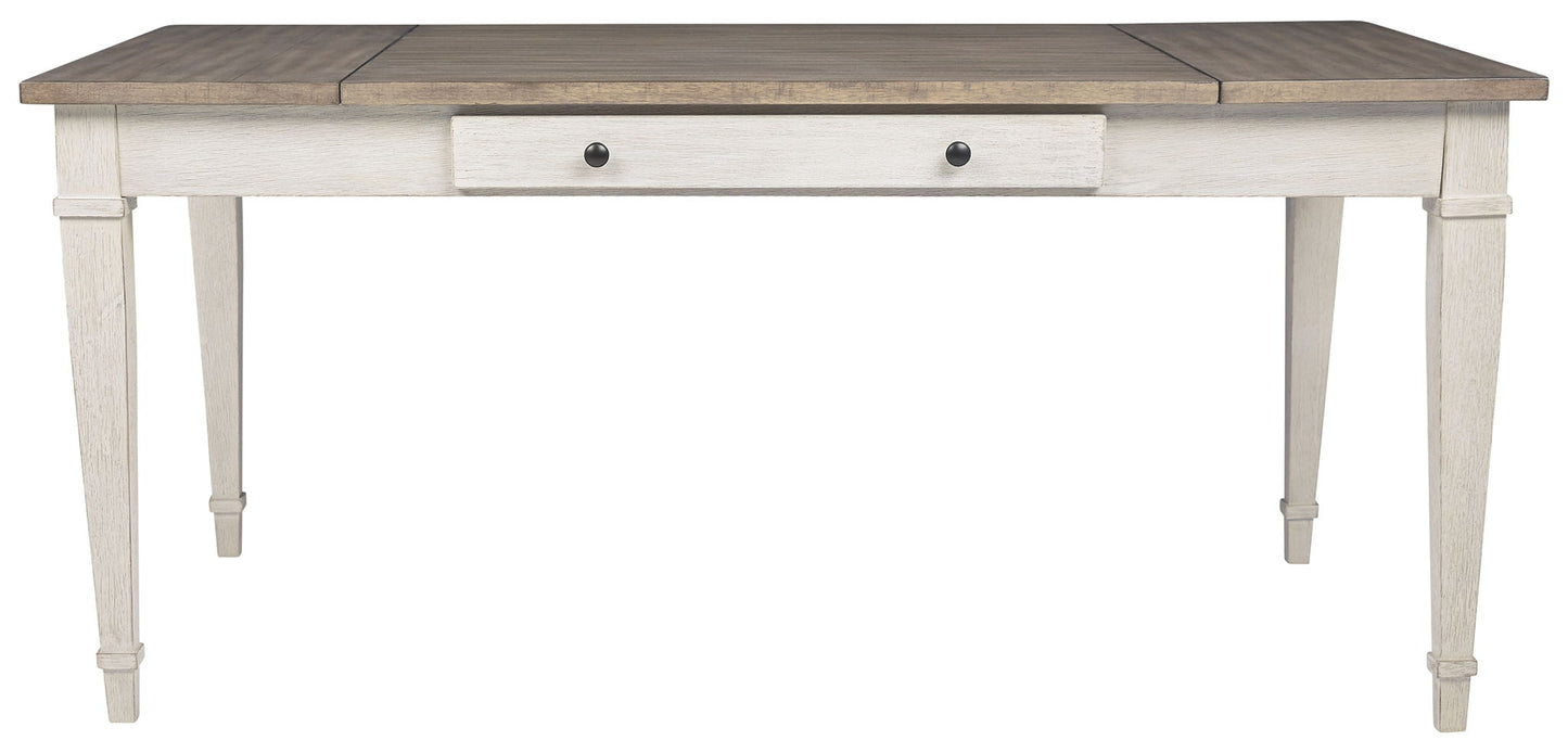 Skempton - White - RECT DRM Table w/Storage - Hornell Furniture Outlet