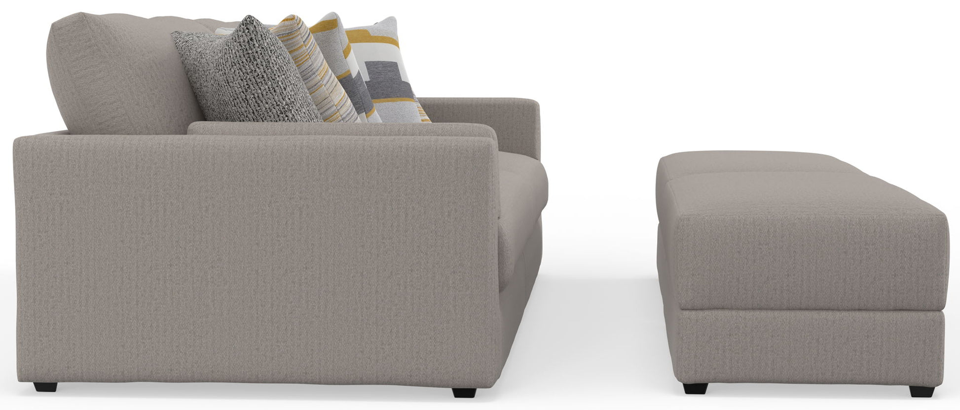 Trevor - Extra Deep Oversized Sofa With Included Storage Cocktail Ottoman - Hornell Furniture Outlet