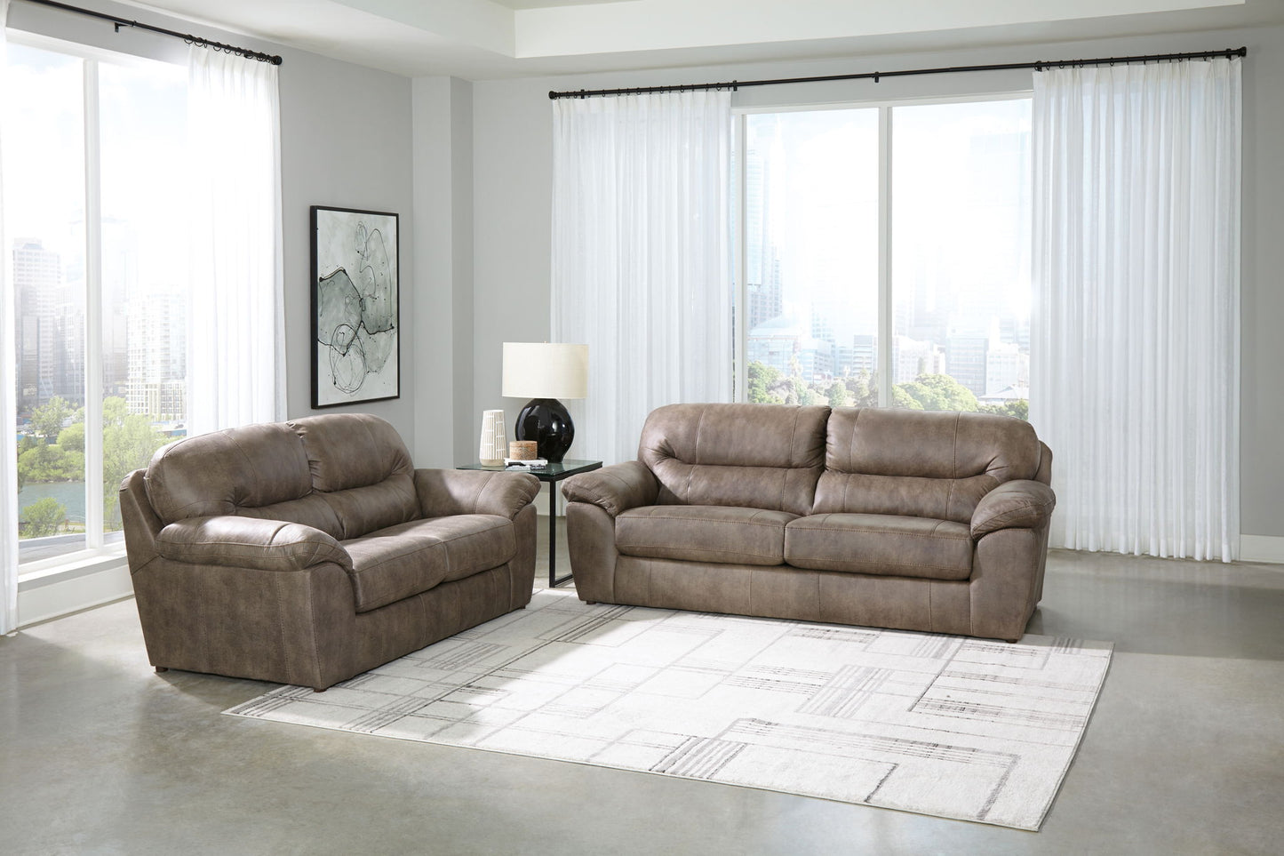 Bradshaw - Queen Sleeper - Mushroom - Hornell Furniture Outlet
