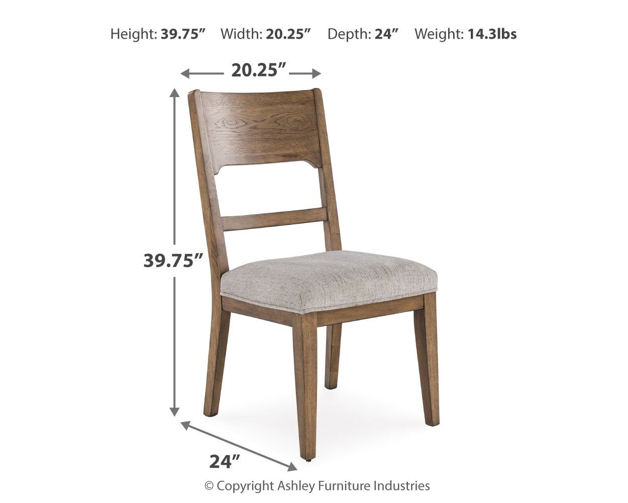 Cabalynn - Oatmeal / Light Brown - Dining Uph Side Chair (Set of 2) - Hornell Furniture Outlet