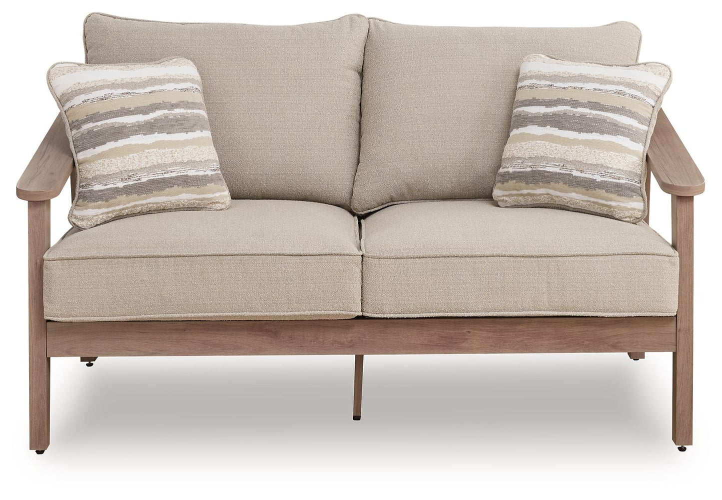 Harmony Headlands - Loveseat With Cushion - Natural / Gray - Hornell Furniture Outlet