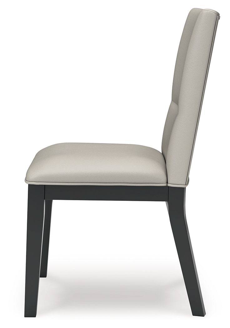 Glinari - Taupe / Black - Dining Upholstered Side Chair (Set of 2) - Hornell Furniture Outlet
