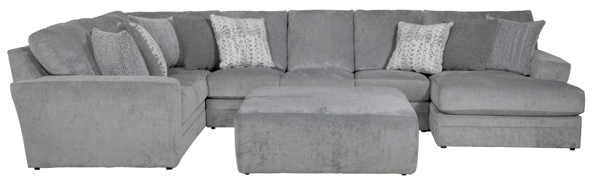 Glacier - Sectional With Cocktail Ottoman - Hornell Furniture Outlet