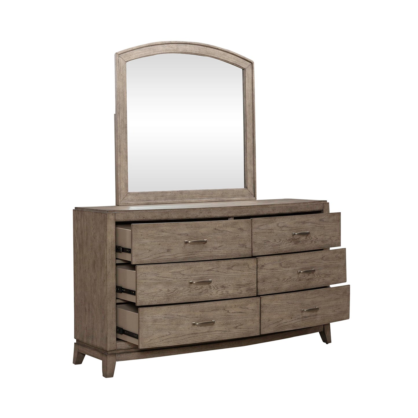 Avalon - Dresser & Mirror - Burnished Beige - Hornell Furniture Outlet