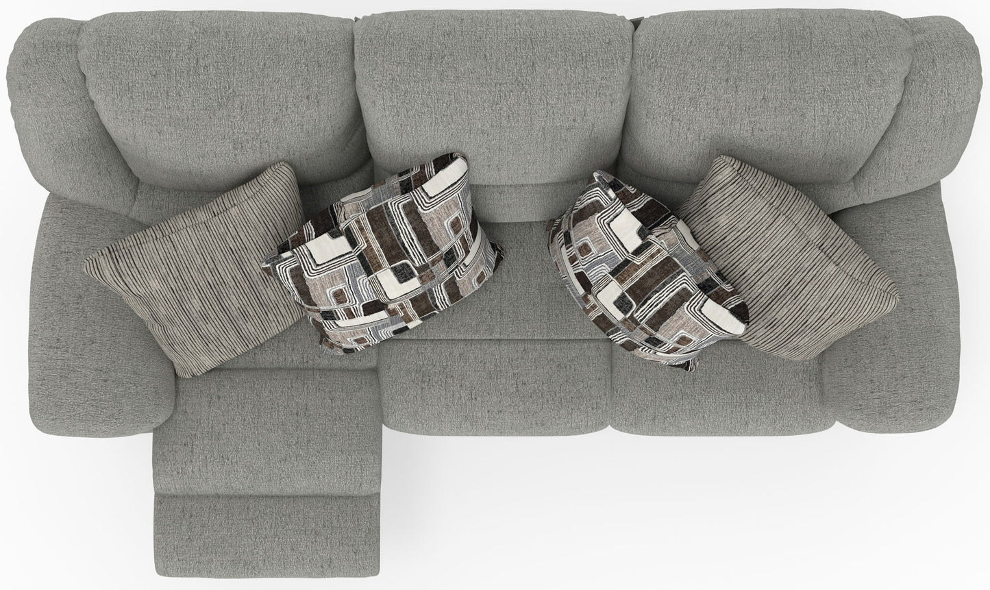 Trifecta - Sofa With 3 Recliners and Drop Down Table - Hornell Furniture Outlet