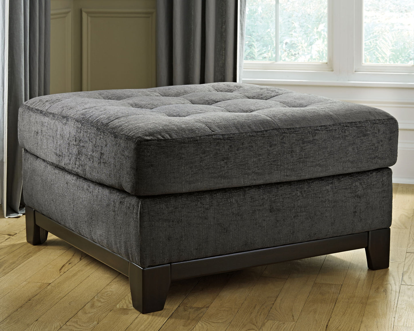 Reidshire - Oversized Accent Ottoman - Steel - Hornell Furniture Outlet