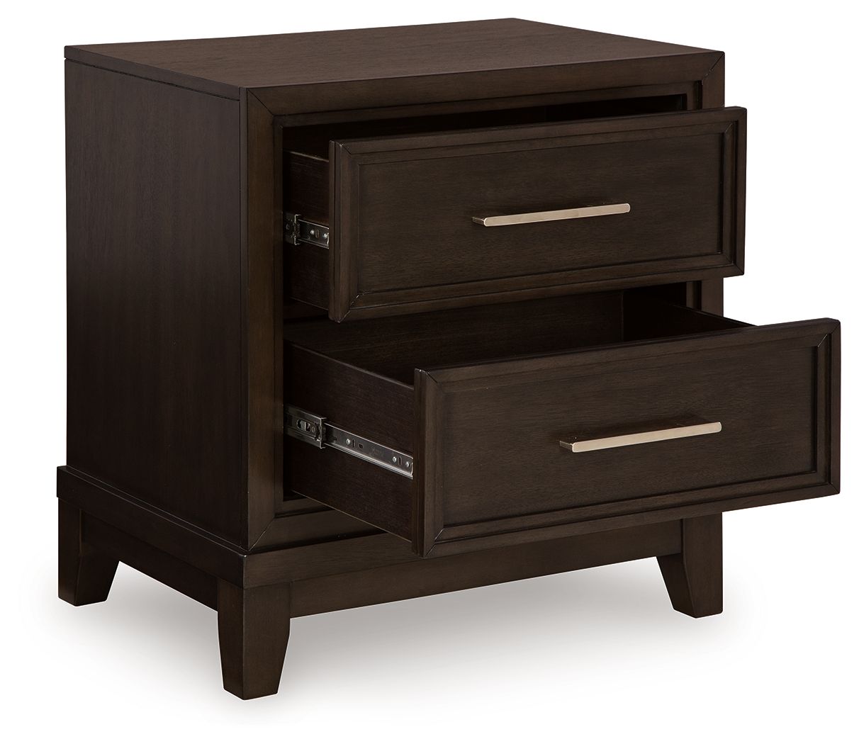 Neymorton - Dark Grayish Brown - Two Drawer Night Stand - Hornell Furniture Outlet