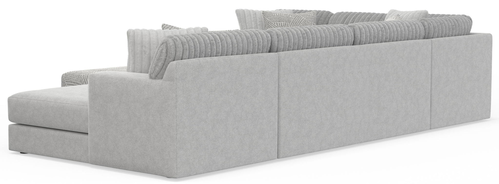 Logan - Upholstered Sectional With Comfort Coil Seating - 46" Cocktail Ottoman And Accent Pillows Included - Hornell Furniture Outlet