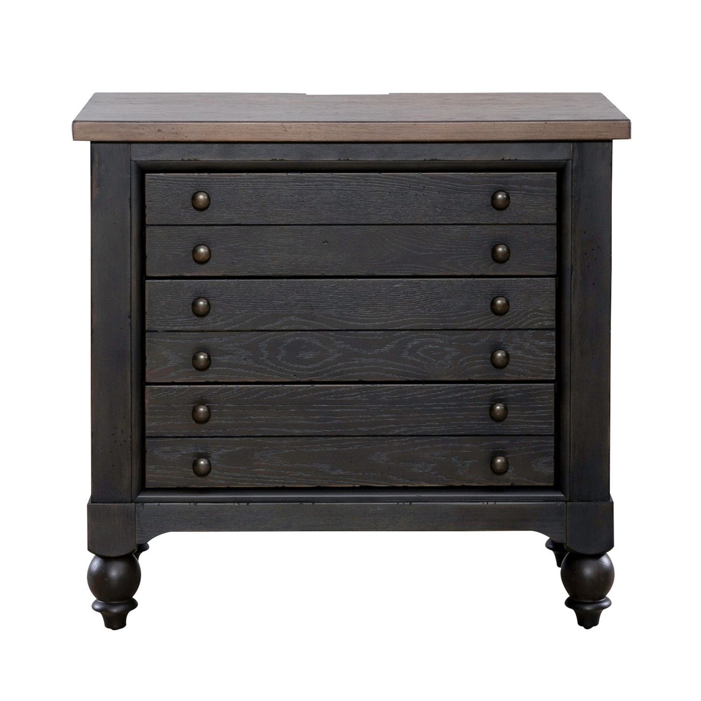 Americana Farmhouse - Bedside Chest With Charging Station - Hornell Furniture Outlet