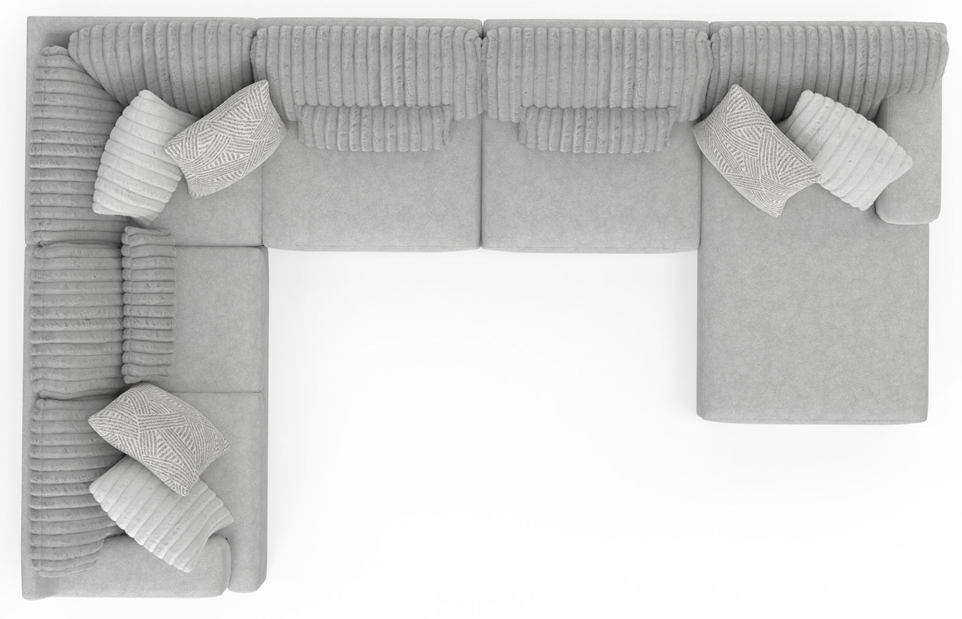 Logan - Upholstered Sectional With Comfort Coil Seating And Accent Pillows Included - Hornell Furniture Outlet