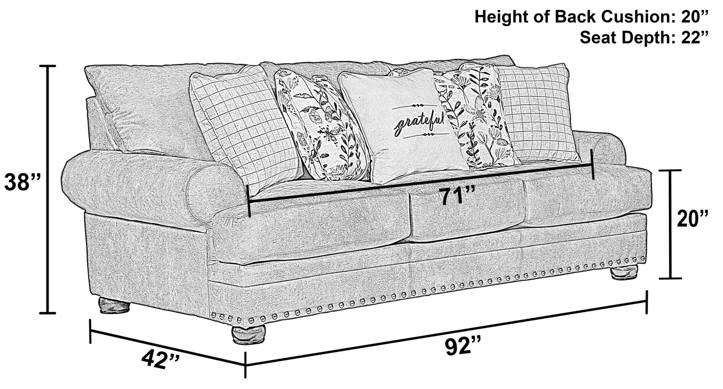Briarcliff - Sofa - Pebble - Hornell Furniture Outlet