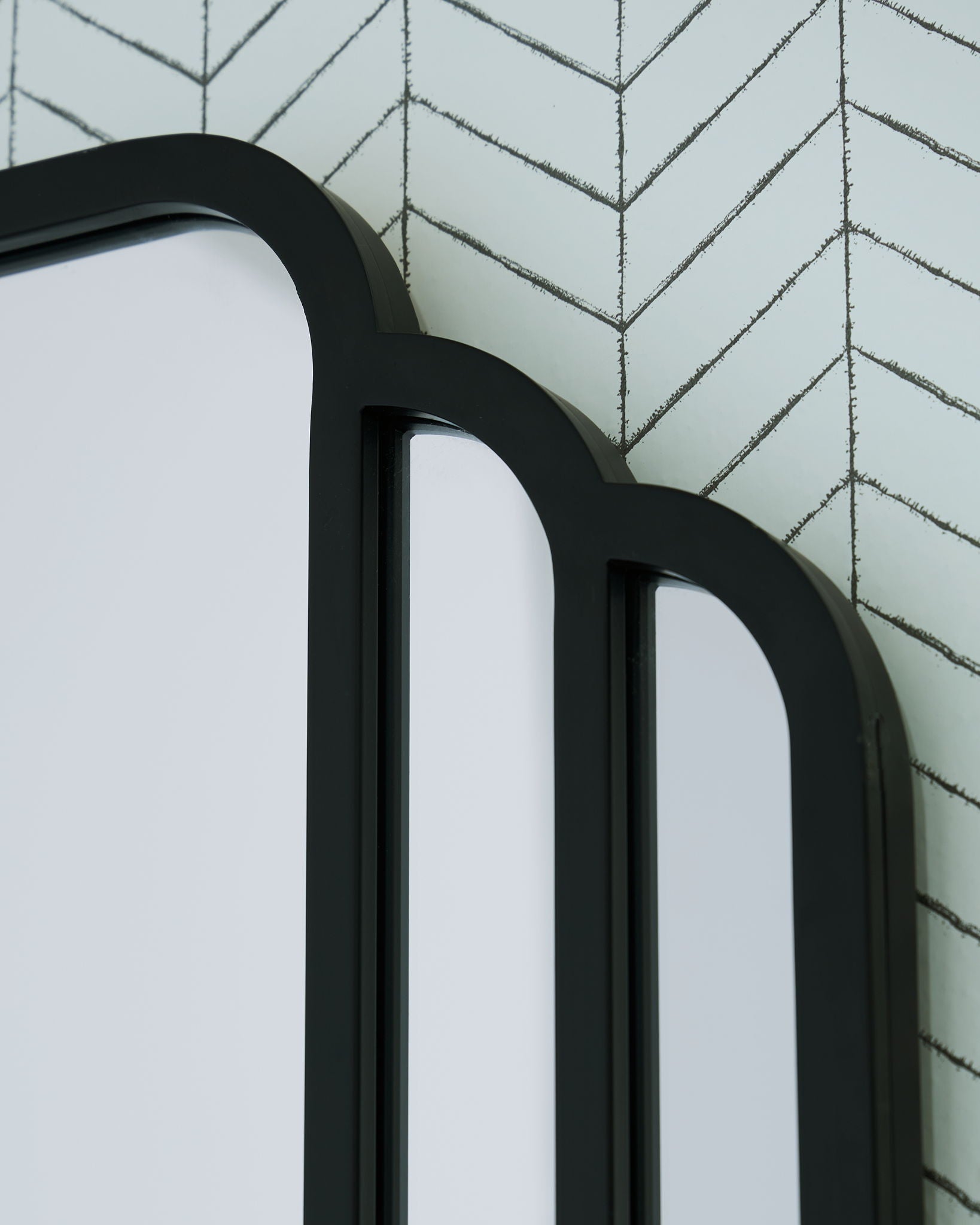 Antigone - Black - Floor Mirror - Hornell Furniture Outlet