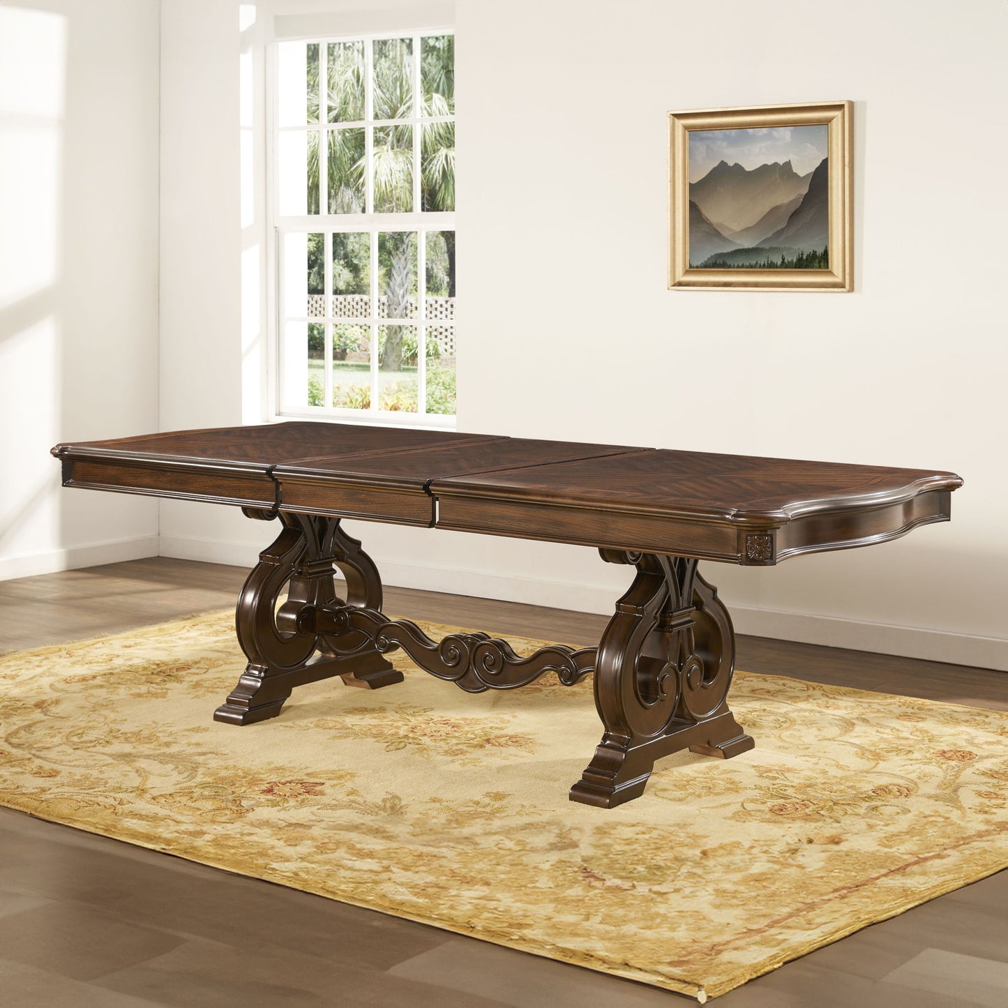 Royale - Dining Table - Dark Brown - Hornell Furniture Outlet