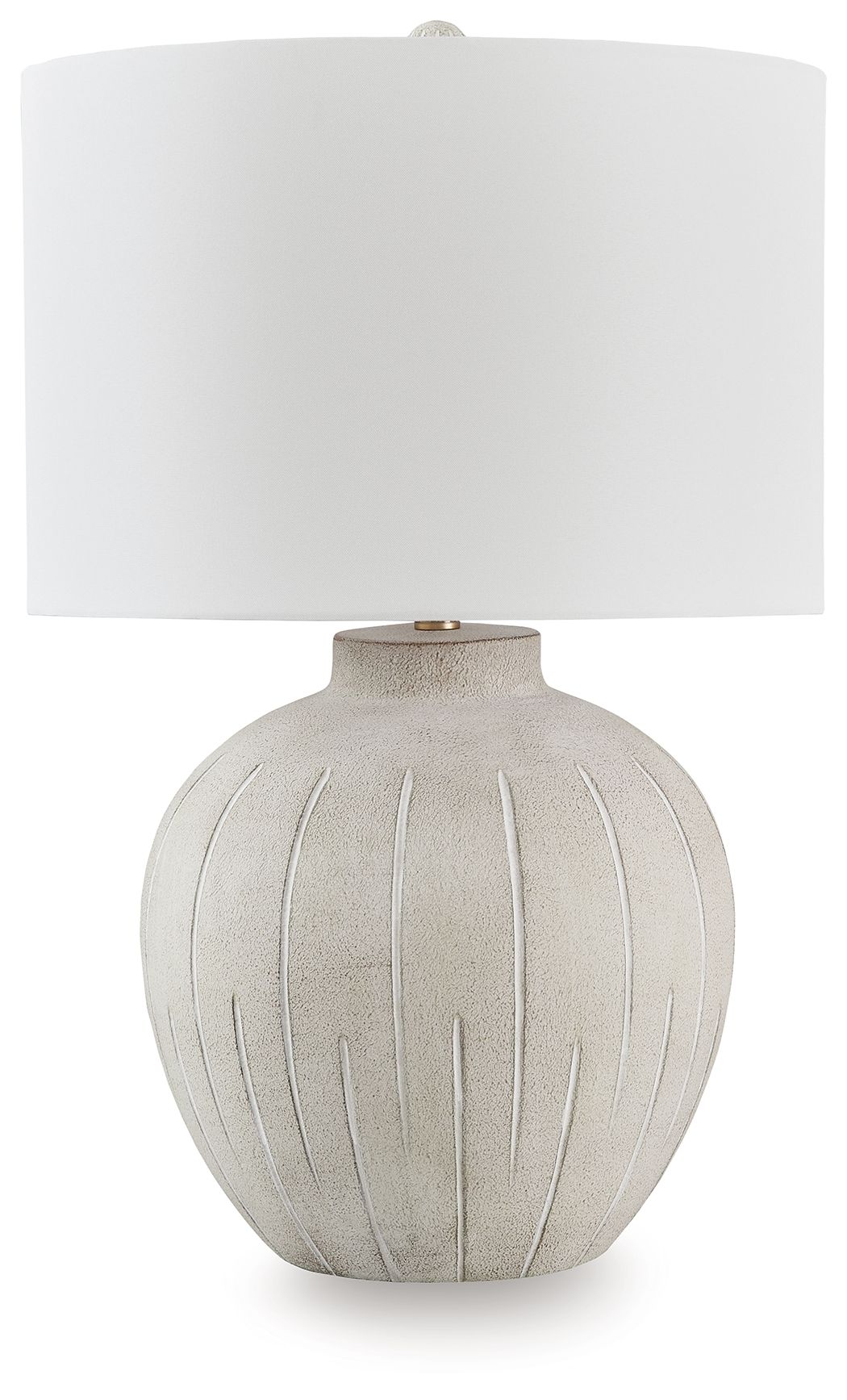 Calbert - Warm Gray - Poly Table Lamp - Hornell Furniture Outlet