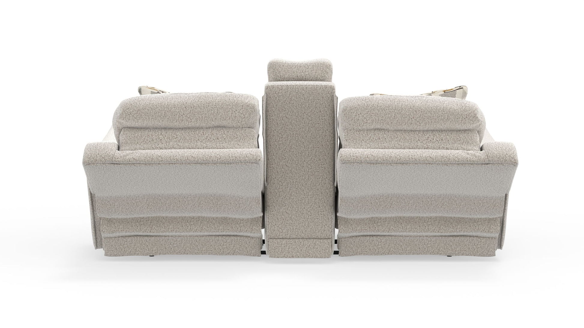 Micah - Power Headrest Power Deep Seat Reclining Console Loveseat - Oatmeal - Hornell Furniture Outlet