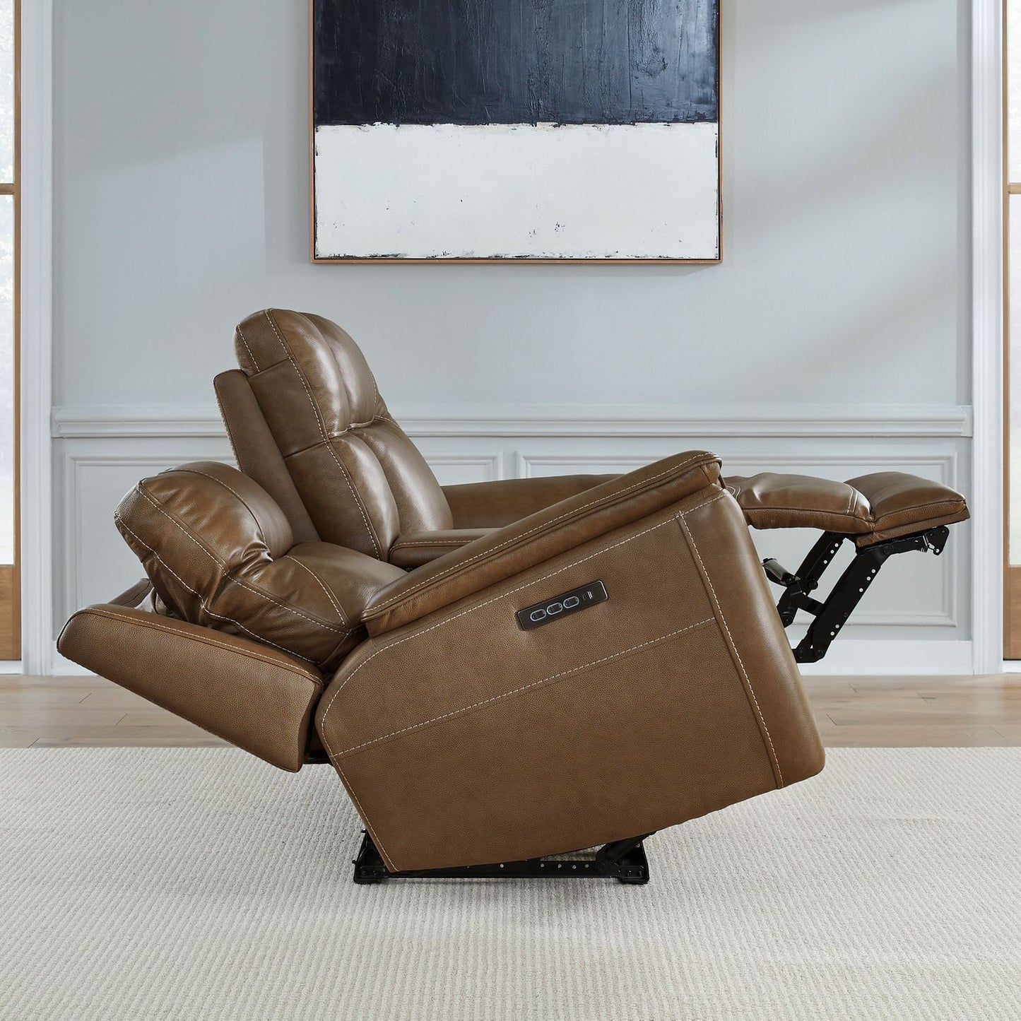 Collins - Loveseat With Console P3 & ZG - Brown - Hornell Furniture Outlet