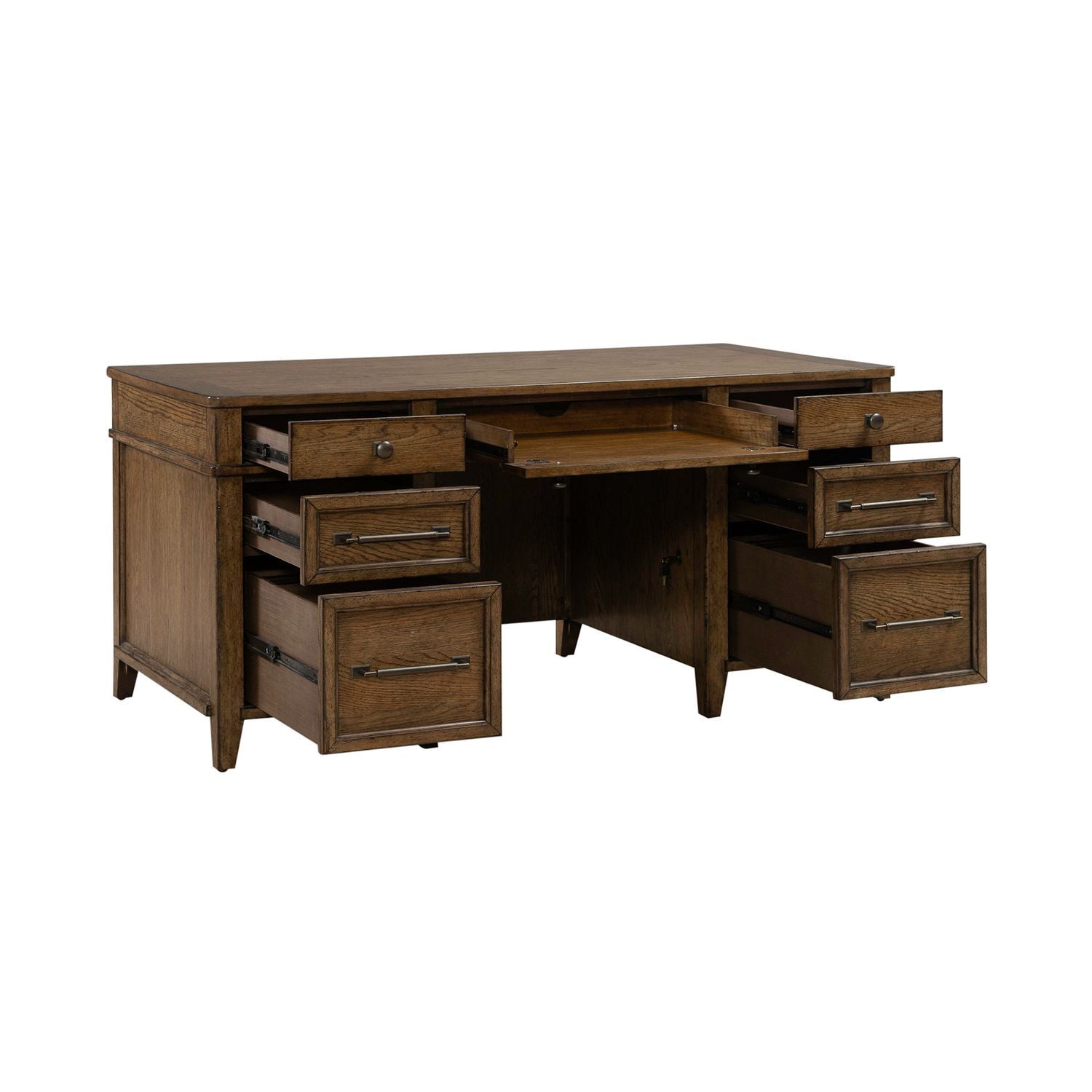 Carolina Park - Jr Executive Desk - Brown - Hornell Furniture Outlet