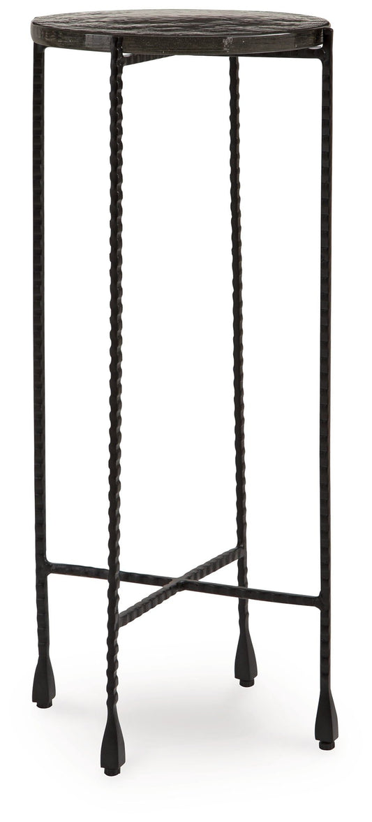 Newgoren - Clear / Black - Accent Table - Hornell Furniture Outlet