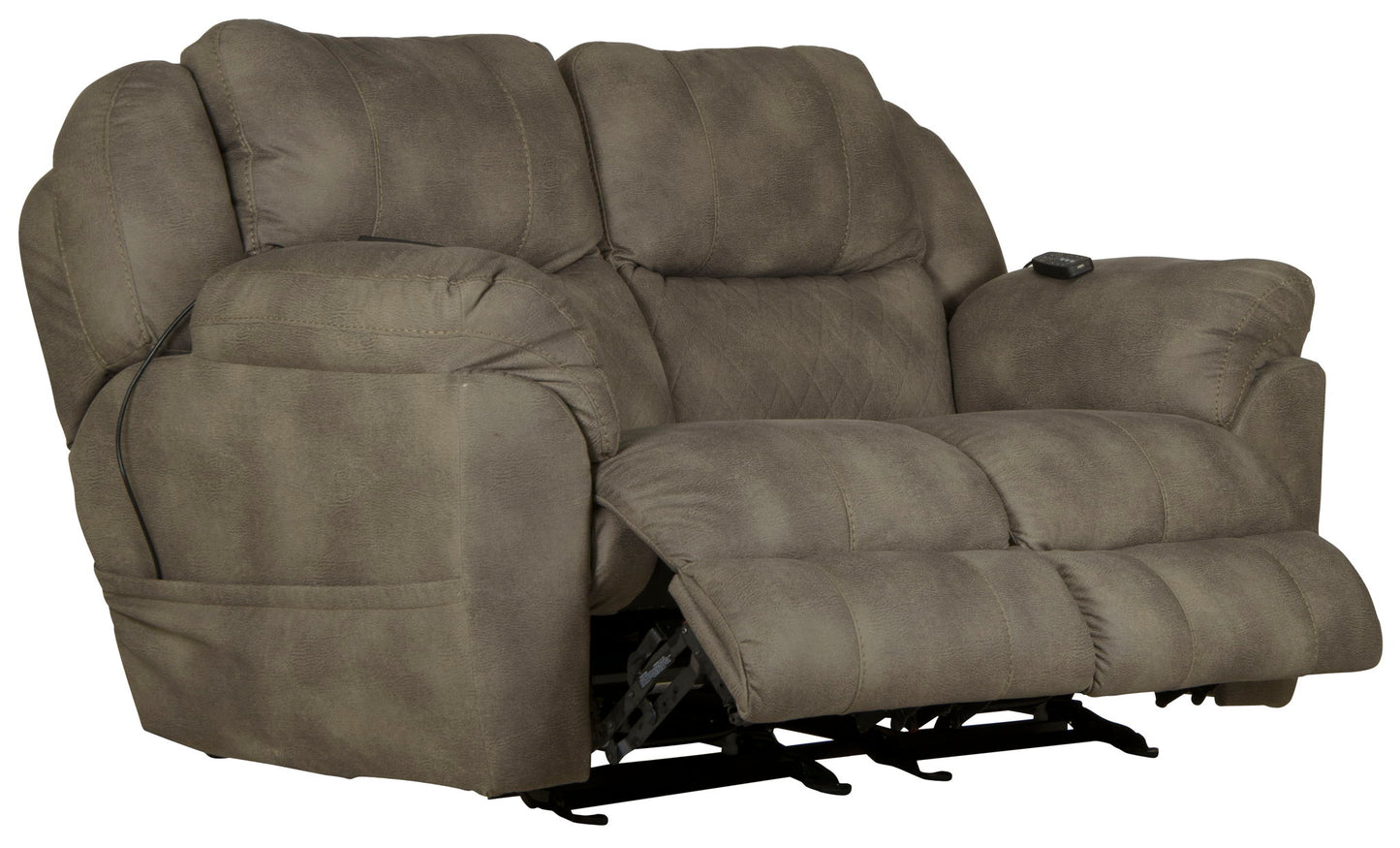 Flynn - Power Lay Flat Rocking Loveseat With Power Adjustable Headrest & Lumbar And Dual Heat & Massage - Fig - Hornell Furniture Outlet