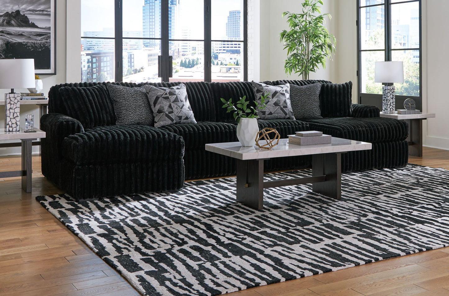 Midnight - Madness - Sectional - Hornell Furniture Outlet