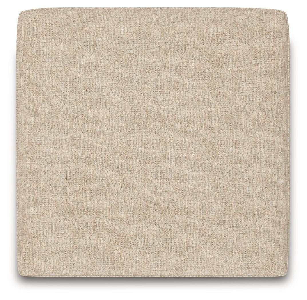 Seyler - Oversized Accent Ottoman - Sand - Hornell Furniture Outlet