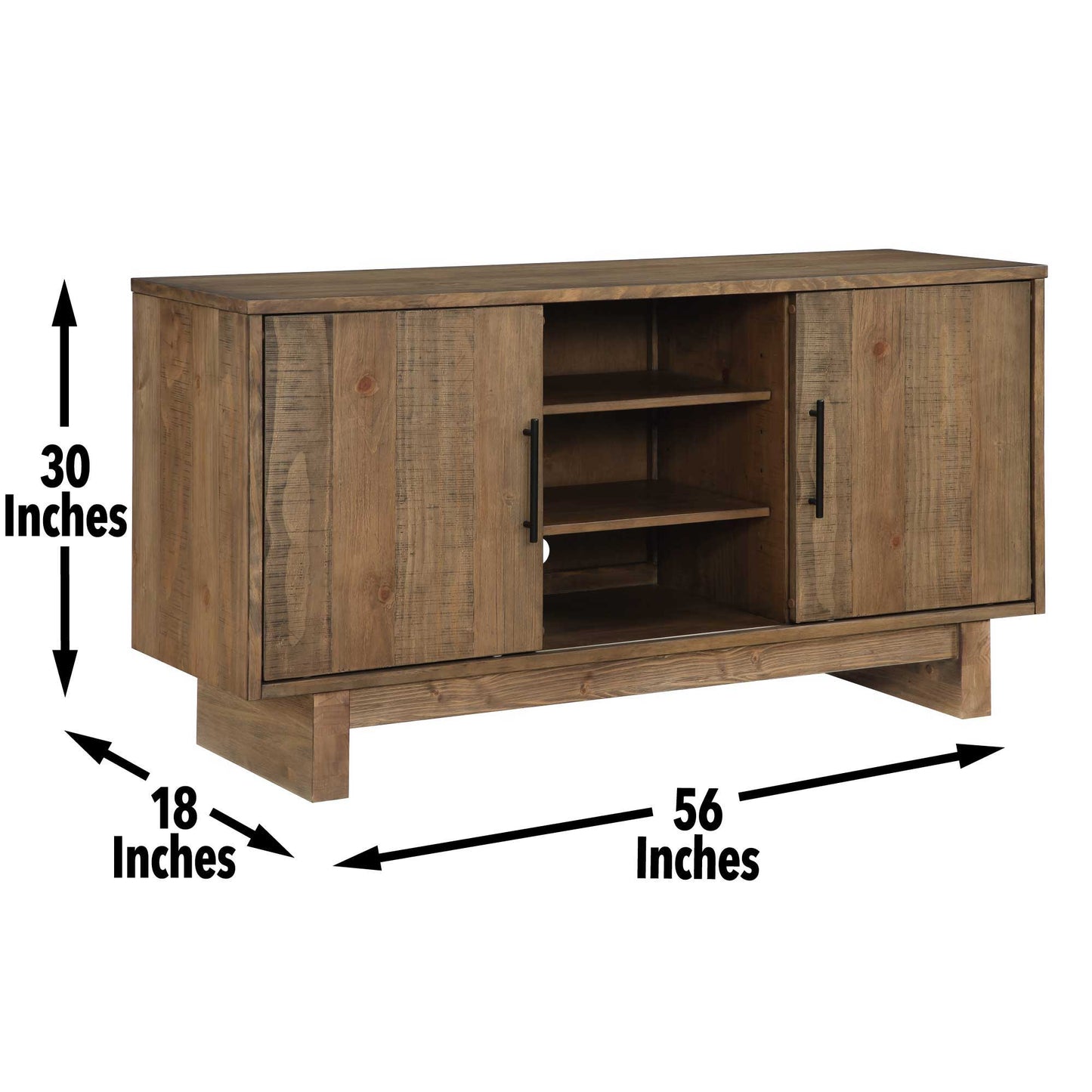 Atmore - Server - Dark Brown - Hornell Furniture Outlet