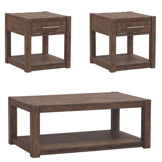 Broadmore - 3 Piece Set - Brown - Hornell Furniture Outlet
