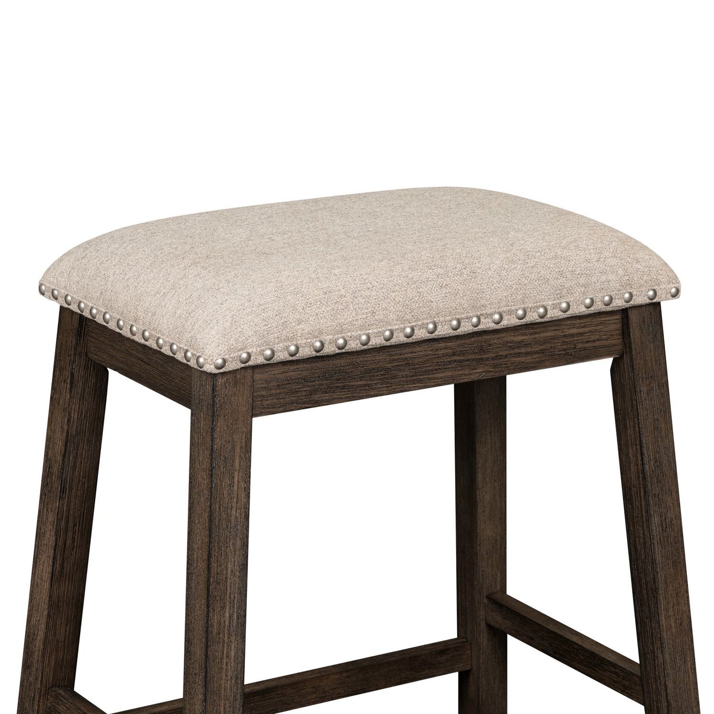 Harrison - Upholstered Console Stool - Brown - Hornell Furniture Outlet
