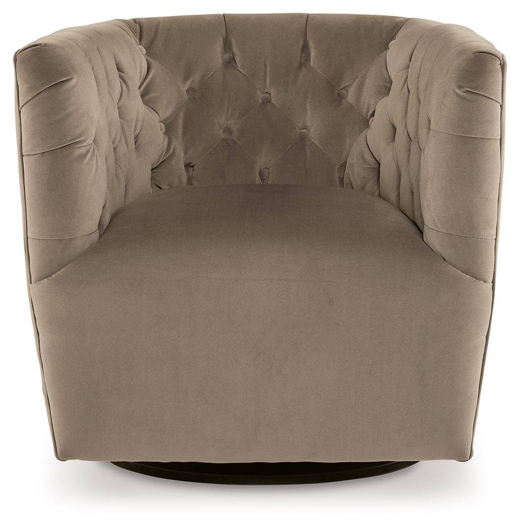 Hayesler - Cocoa - Swivel Accent Chair - Hornell Furniture Outlet