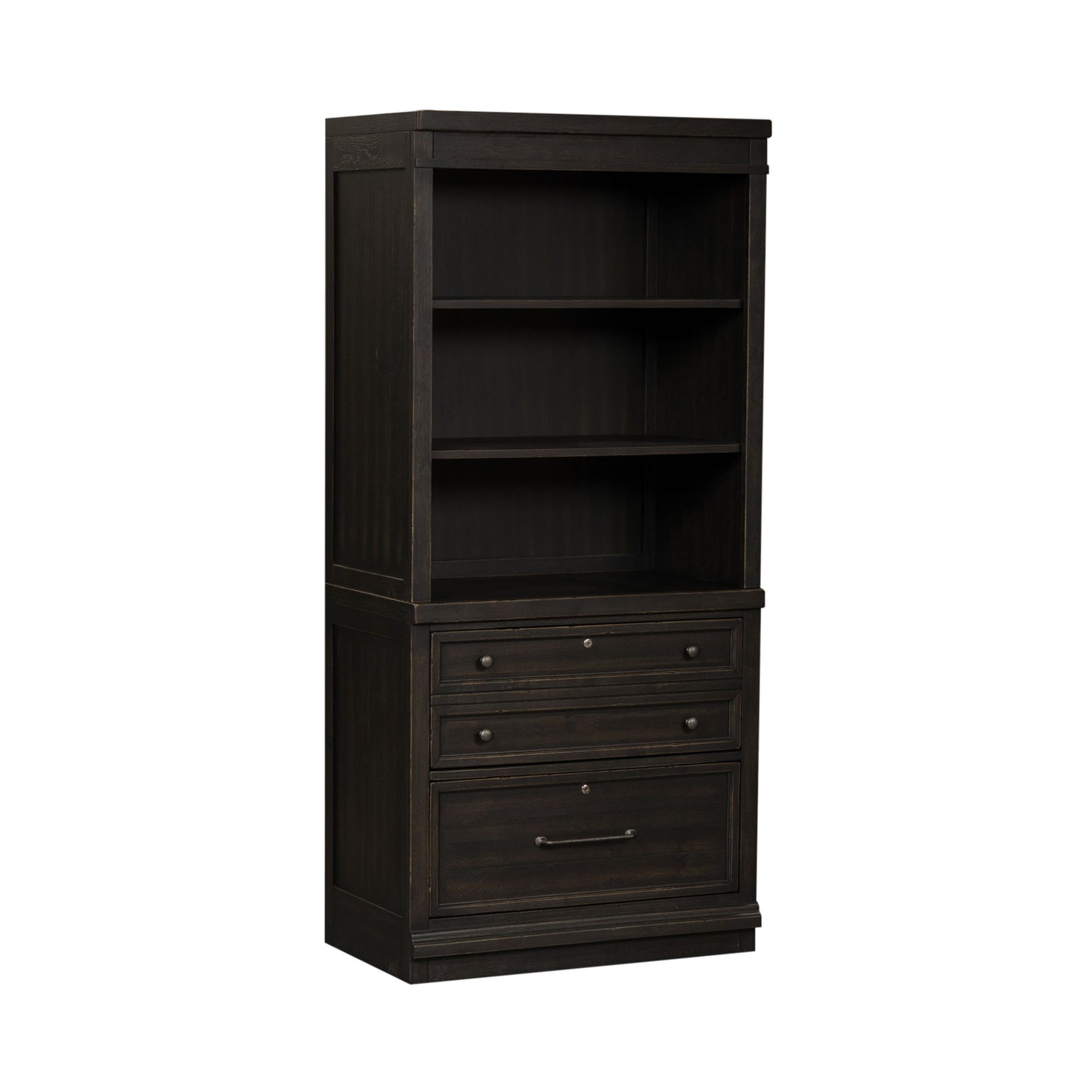 Harvest Home - 2 Piece Hutch & Cabinet Set - Black - Hornell Furniture Outlet