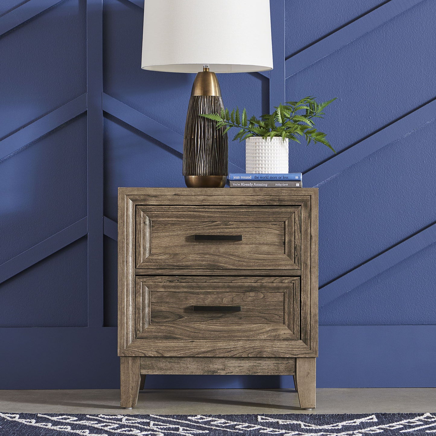 Ridgecrest - 2 Drawer Nightstand - Light Brown - Hornell Furniture Outlet
