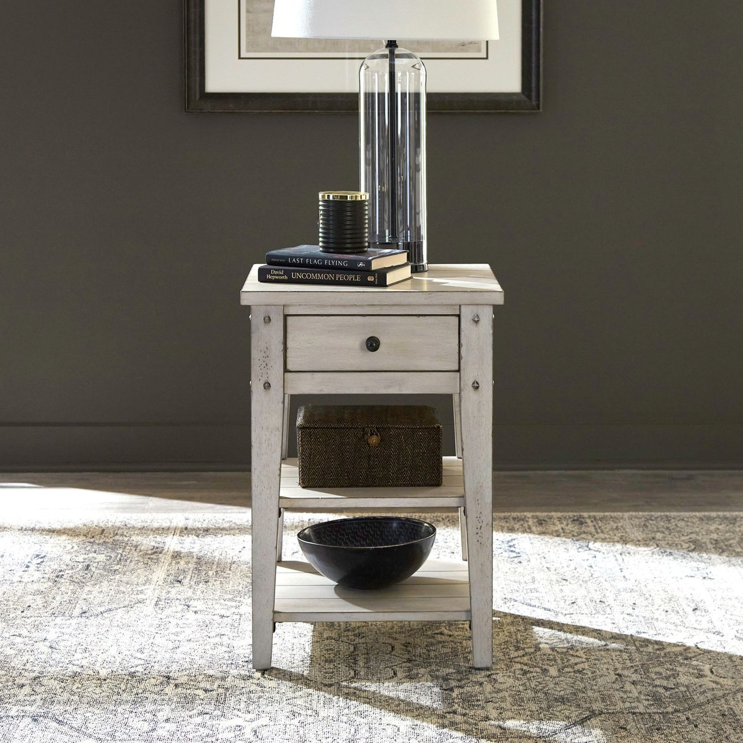 Lake House - Chair Side Table - Hornell Furniture Outlet