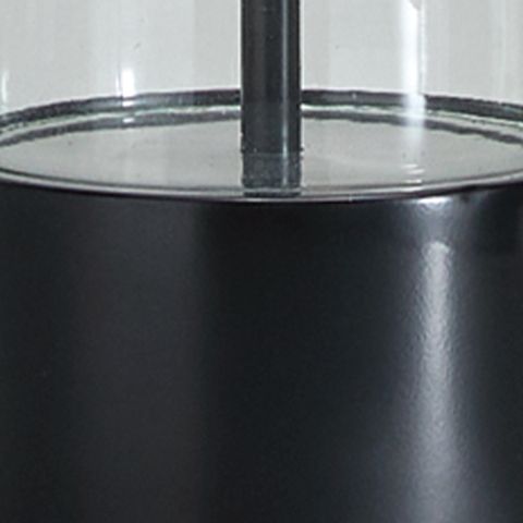 Kerrbrook - Clear / Black - Glass Table Lamp - Hornell Furniture Outlet
