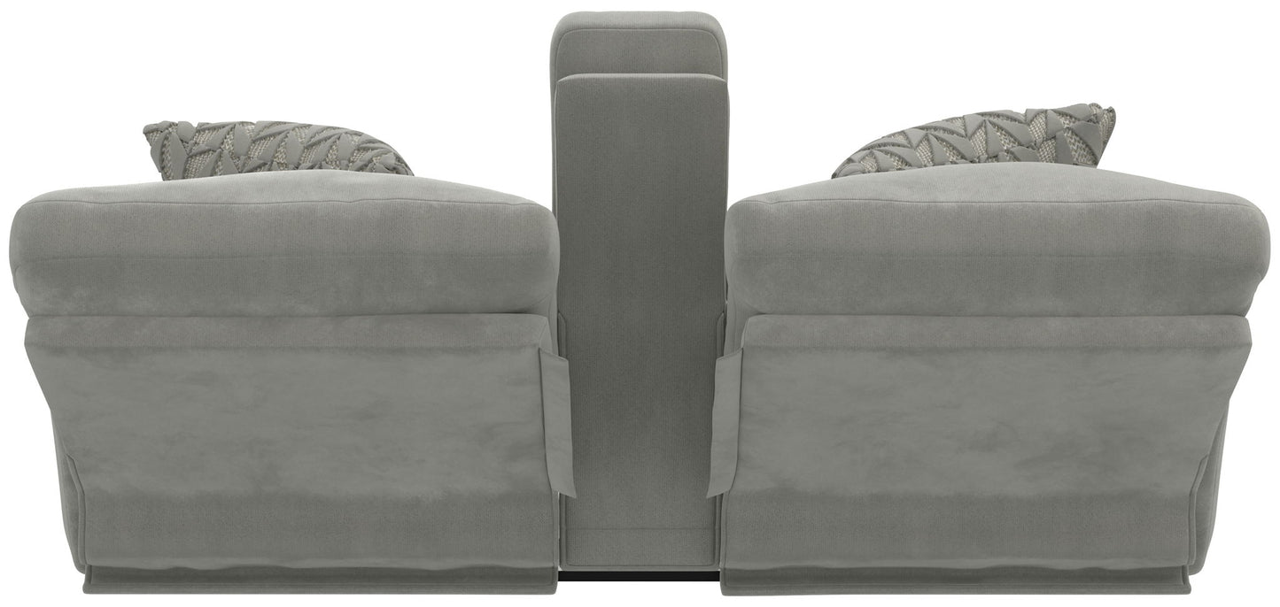 Renaldo - Power Console Loveseat With Zero Gravity Recline - Stone - Hornell Furniture Outlet