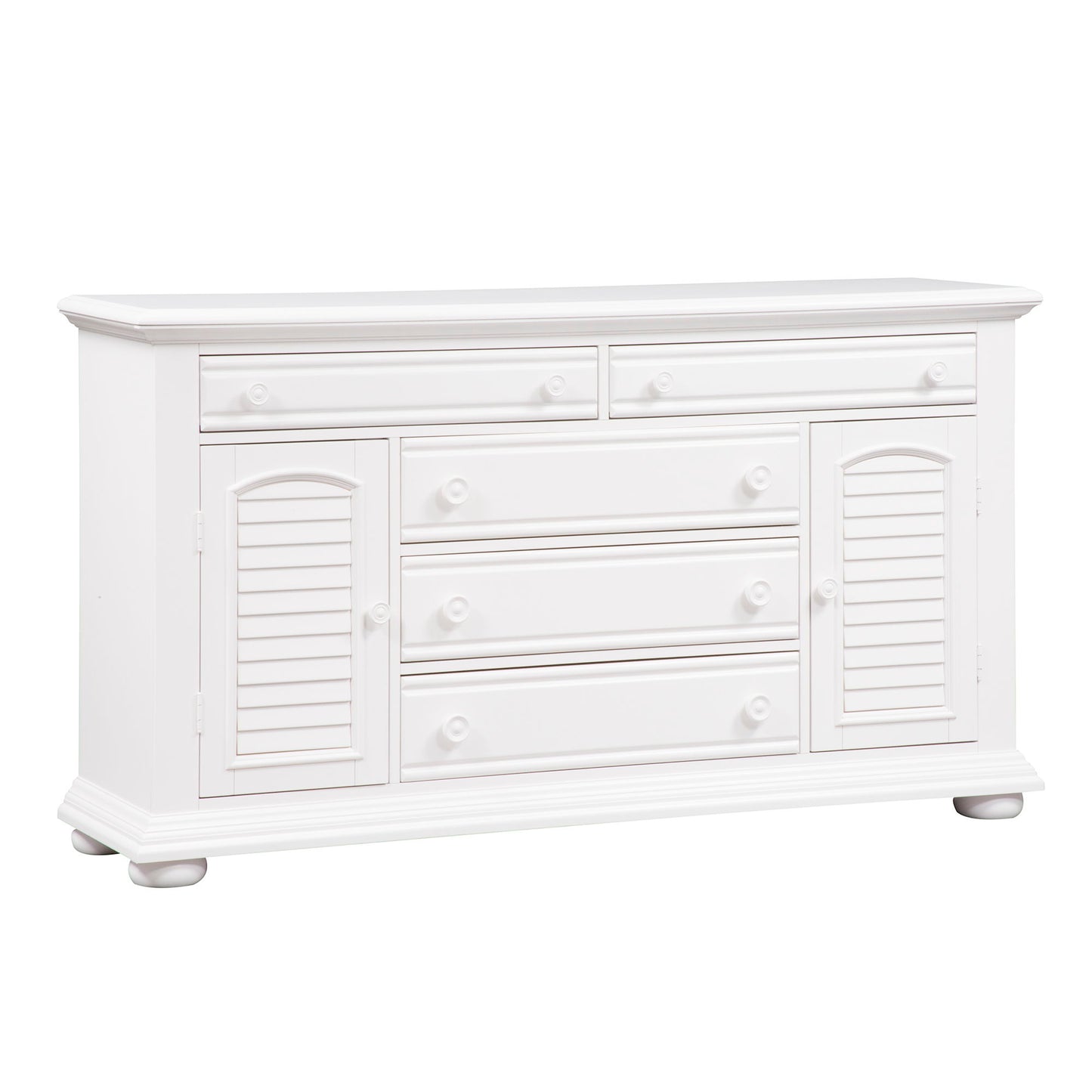 Summer House - 2 Door 5 Drawer Dresser - White - Hornell Furniture Outlet