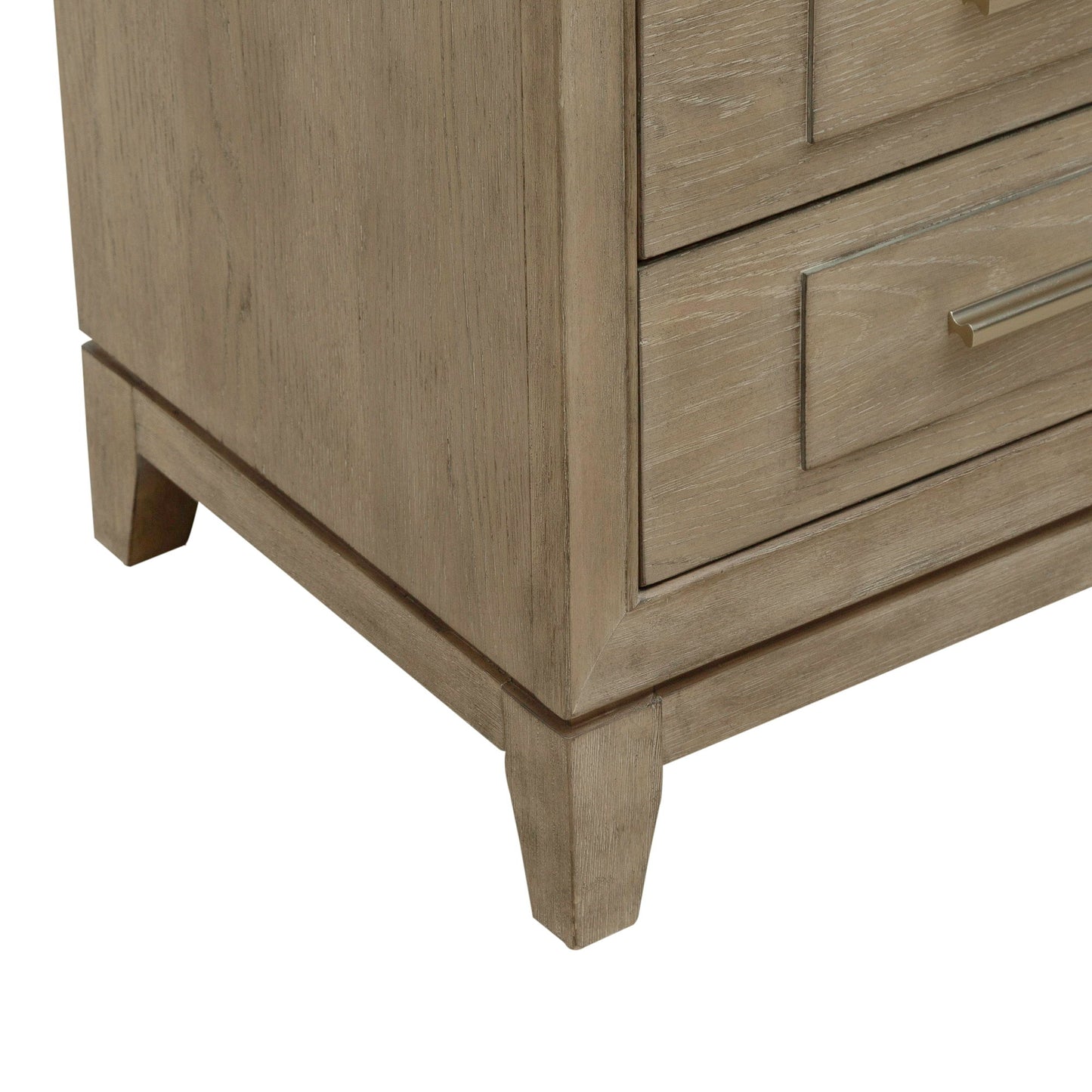 Brentwood - 3 Drawer Nightstand With Charging Station - Sandstone - Hornell Furniture Outlet