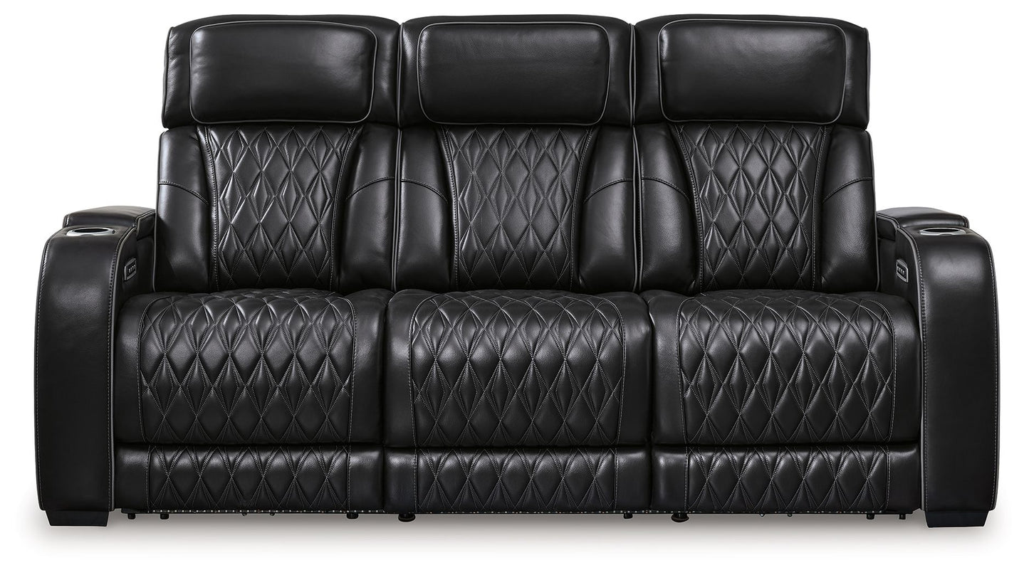 Boyington - Power Reclining Sofa With Adj Headrest - Hornell Furniture Outlet