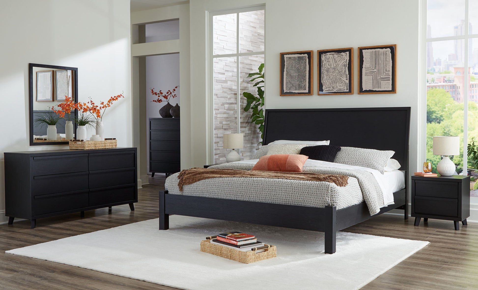 Danziar - Panel Bed With Low Footboard Set - Hornell Furniture Outlet