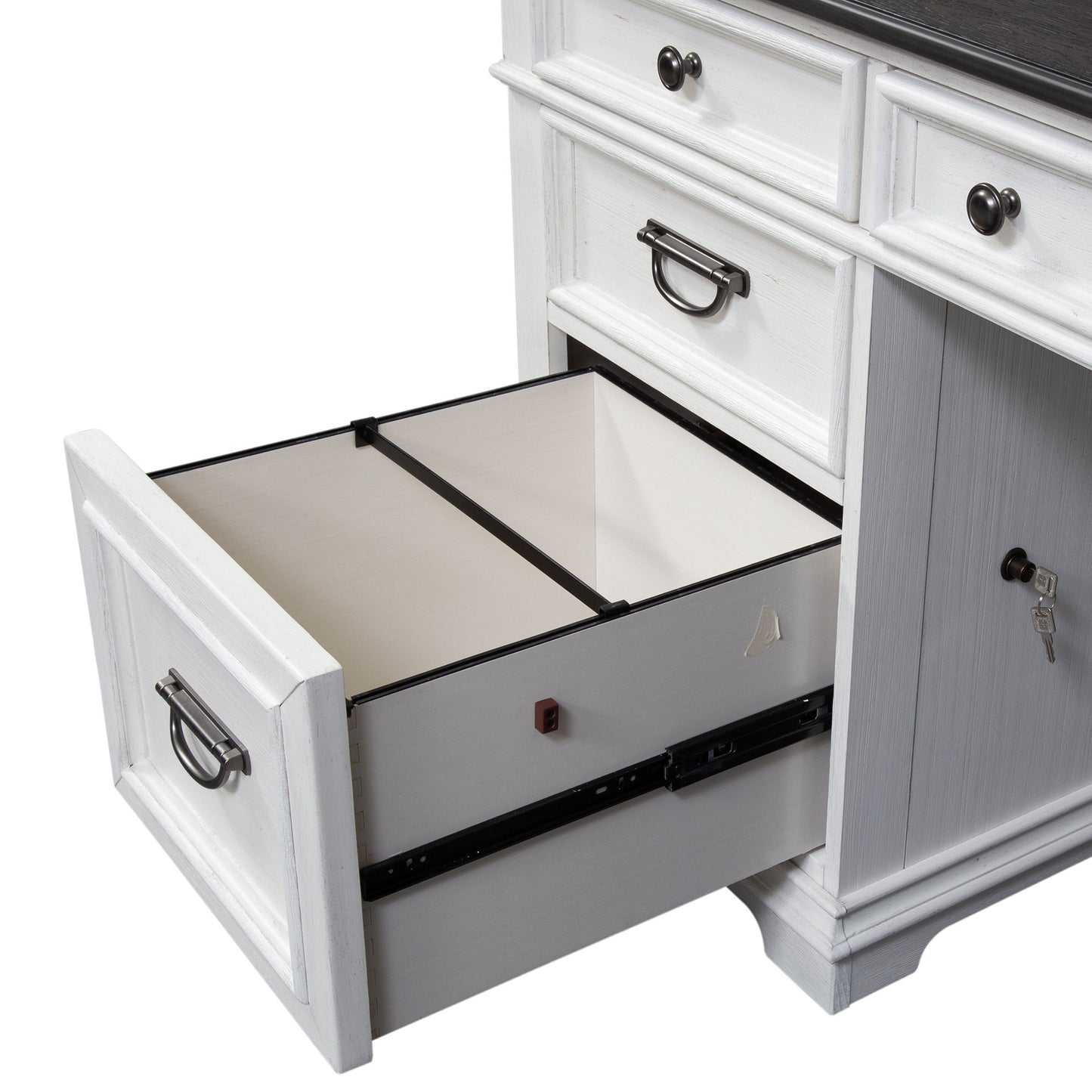 Allyson Park - L Shaped Desk With Hutch - White - Hornell Furniture Outlet