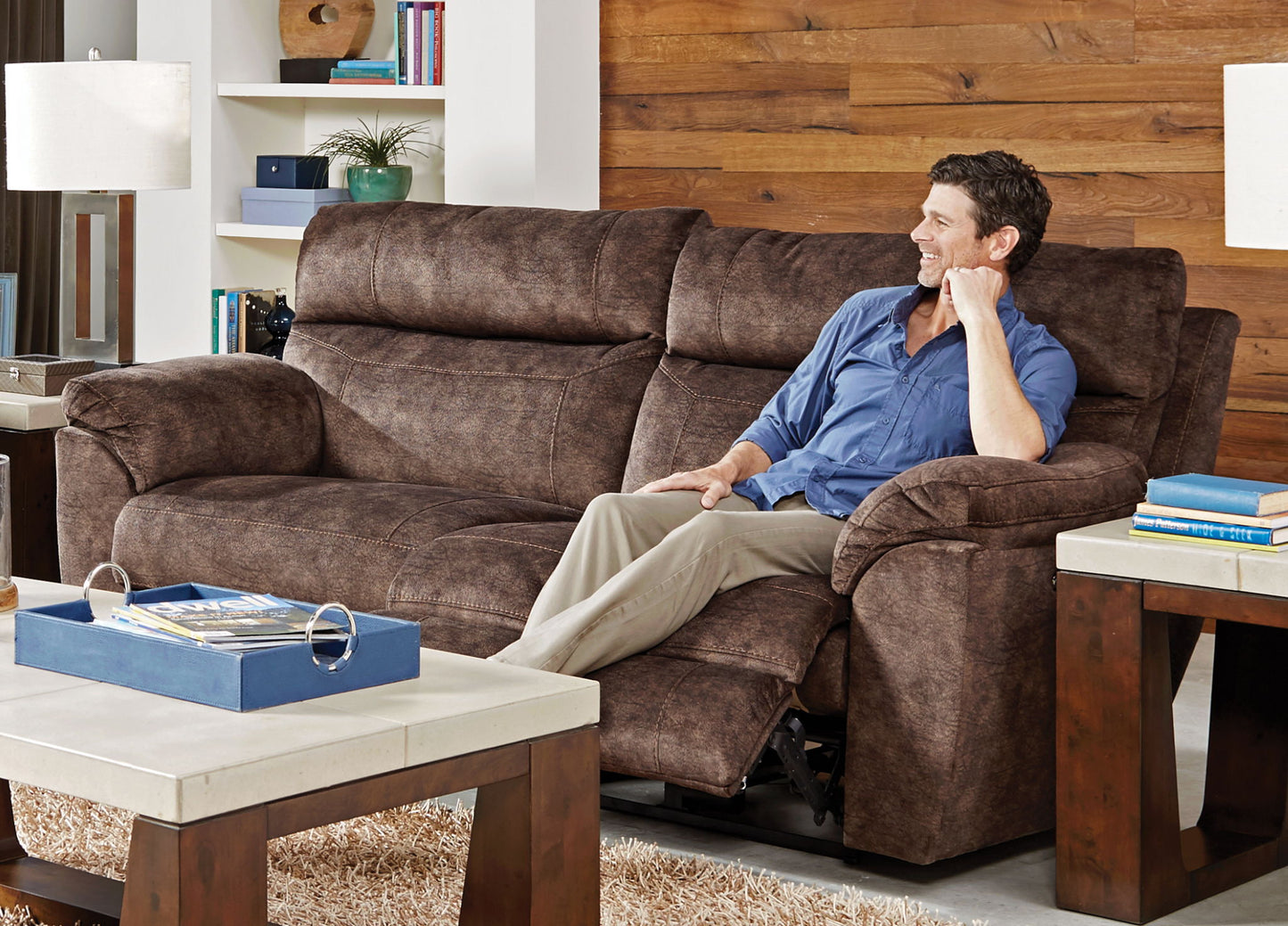 Sedona - Power Headrest With Lumbar Lay Flat Reclining Sofa - Hornell Furniture Outlet