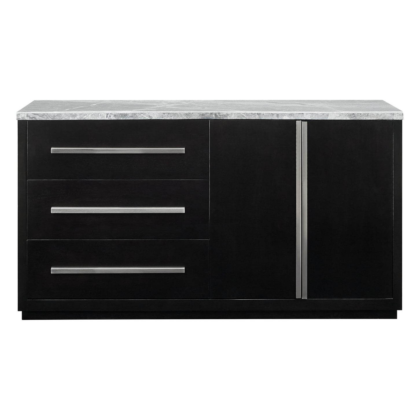 Camila - Gray Marble Top Server - Dark Gray - Hornell Furniture Outlet