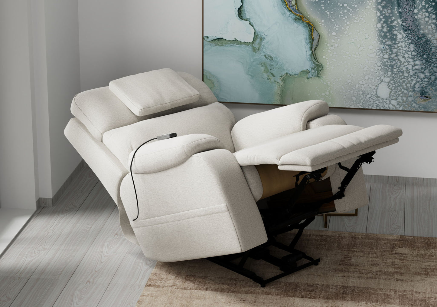 Dreamtime - Power Headrest Power Lay Flat Recliner With CR3 Heat/Massage/Zero Gravity - Hornell Furniture Outlet
