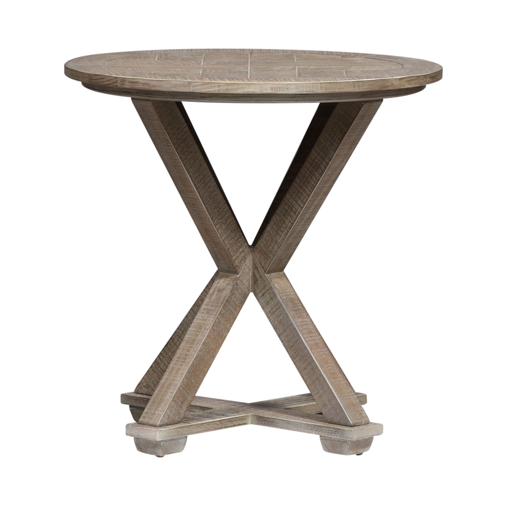 Parkland Falls - Round End Table - Light Brown - Hornell Furniture Outlet