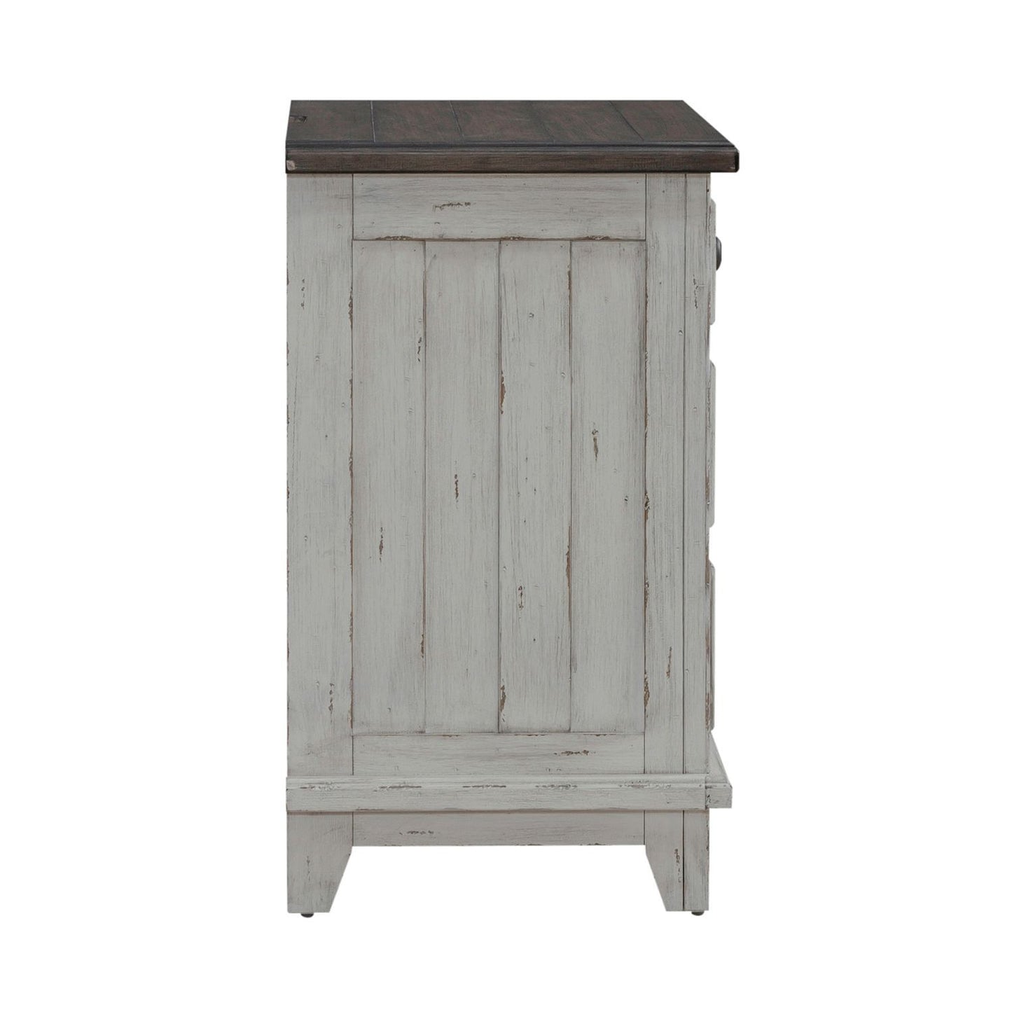 River Place - 3 Drawer Nightstand With Charging Station - White - Hornell Furniture Outlet