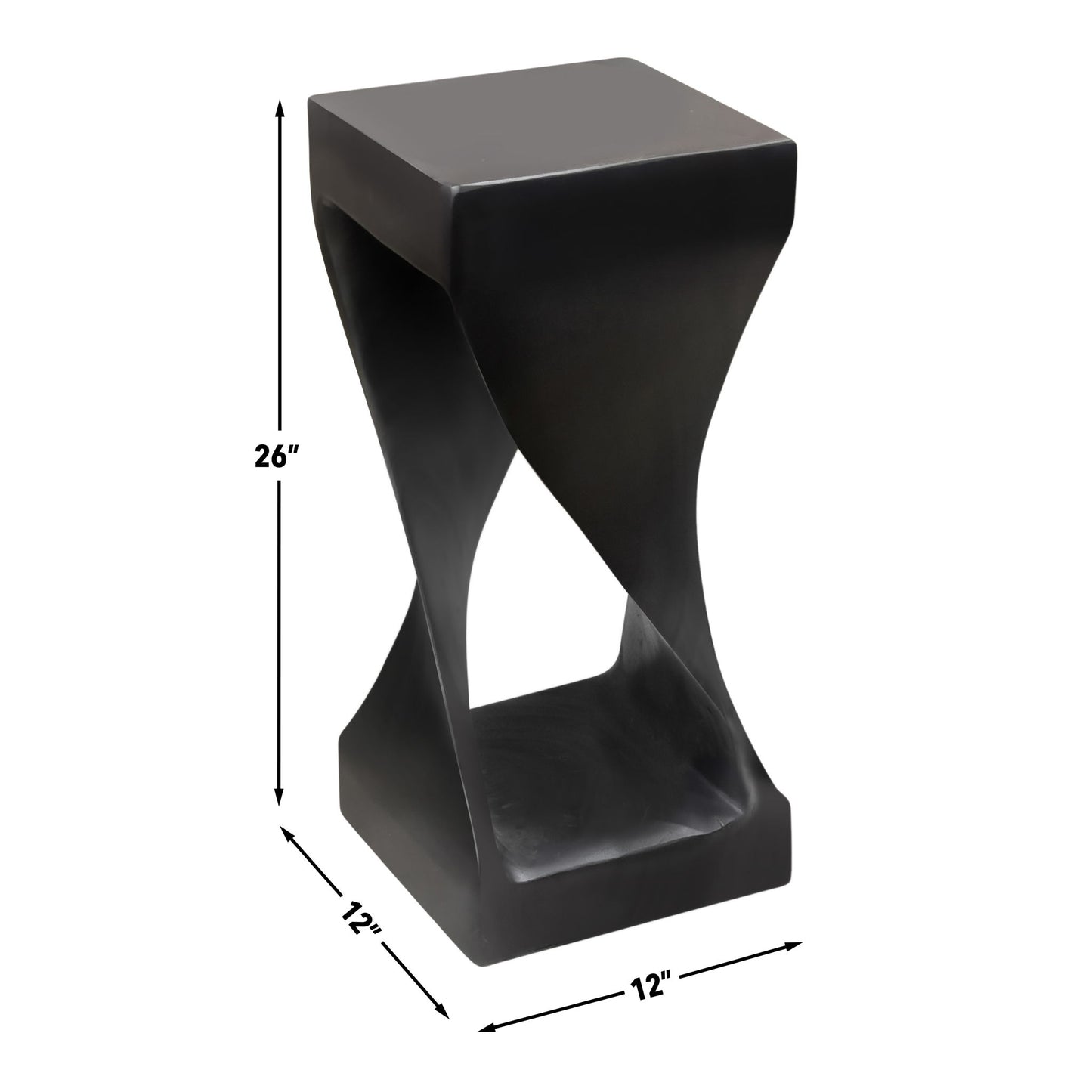 Solana - Solid Wood Accent Table - Black - Hornell Furniture Outlet